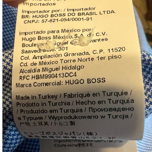 Hugo Boss Slim Fit Jason Blue Check Dress Shirt Size 15.5/39 - Picture 6 of 6